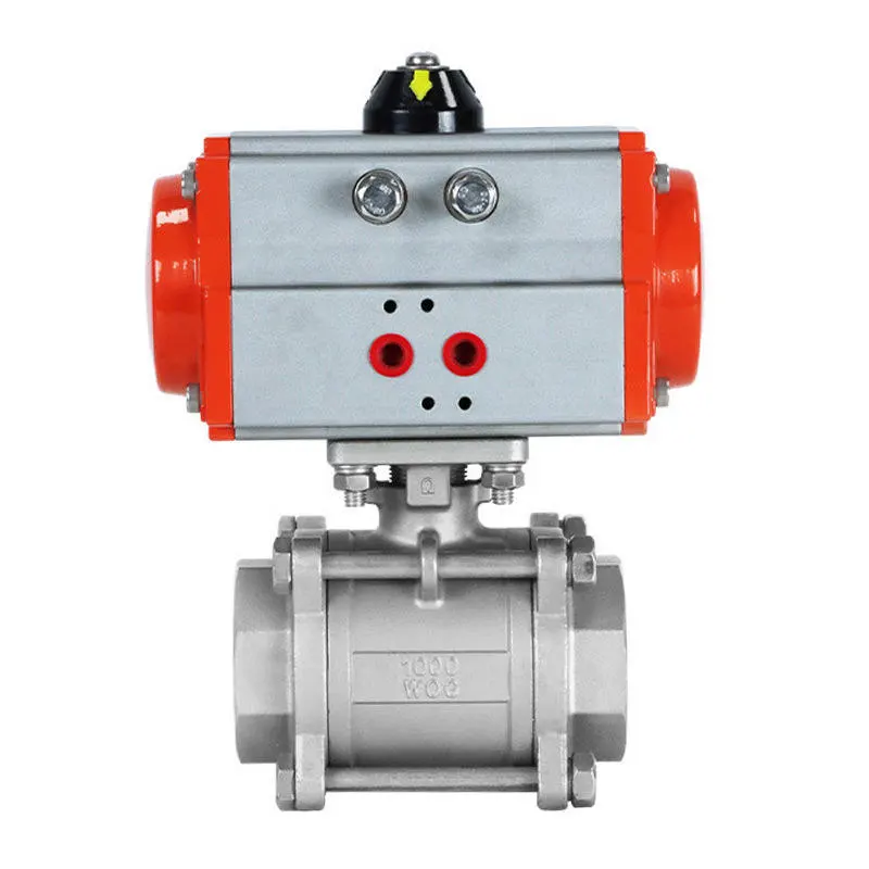 Pneumatic Stainless اسٽيل Flanged بال والو