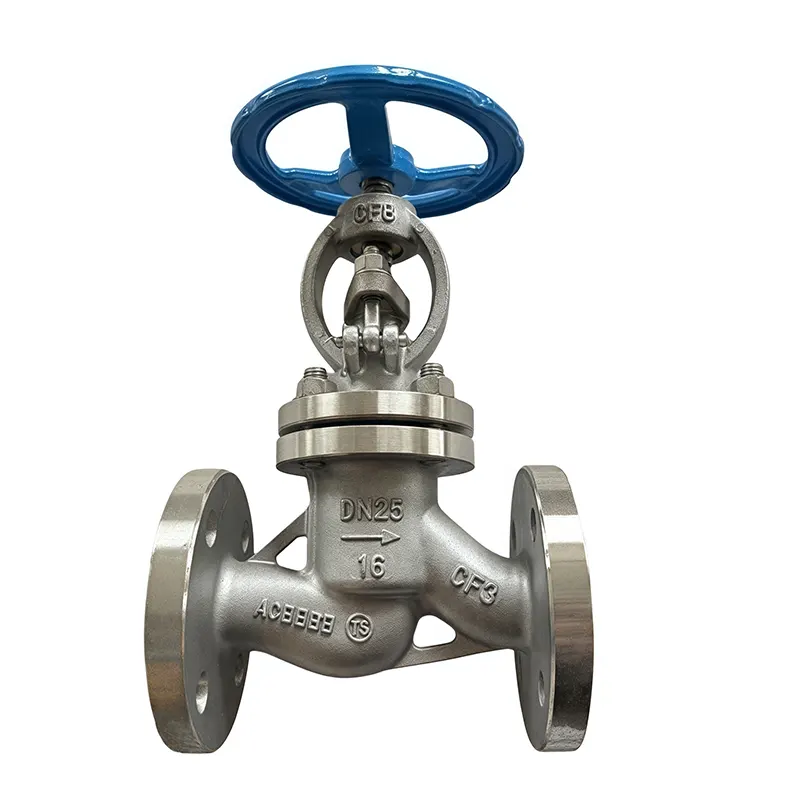 اسٽينلیس سٹیل گلوب والو Flanged آخر